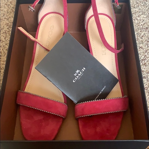 COACH Maddie Strappy Sandal Heels - Picture 6 of 8